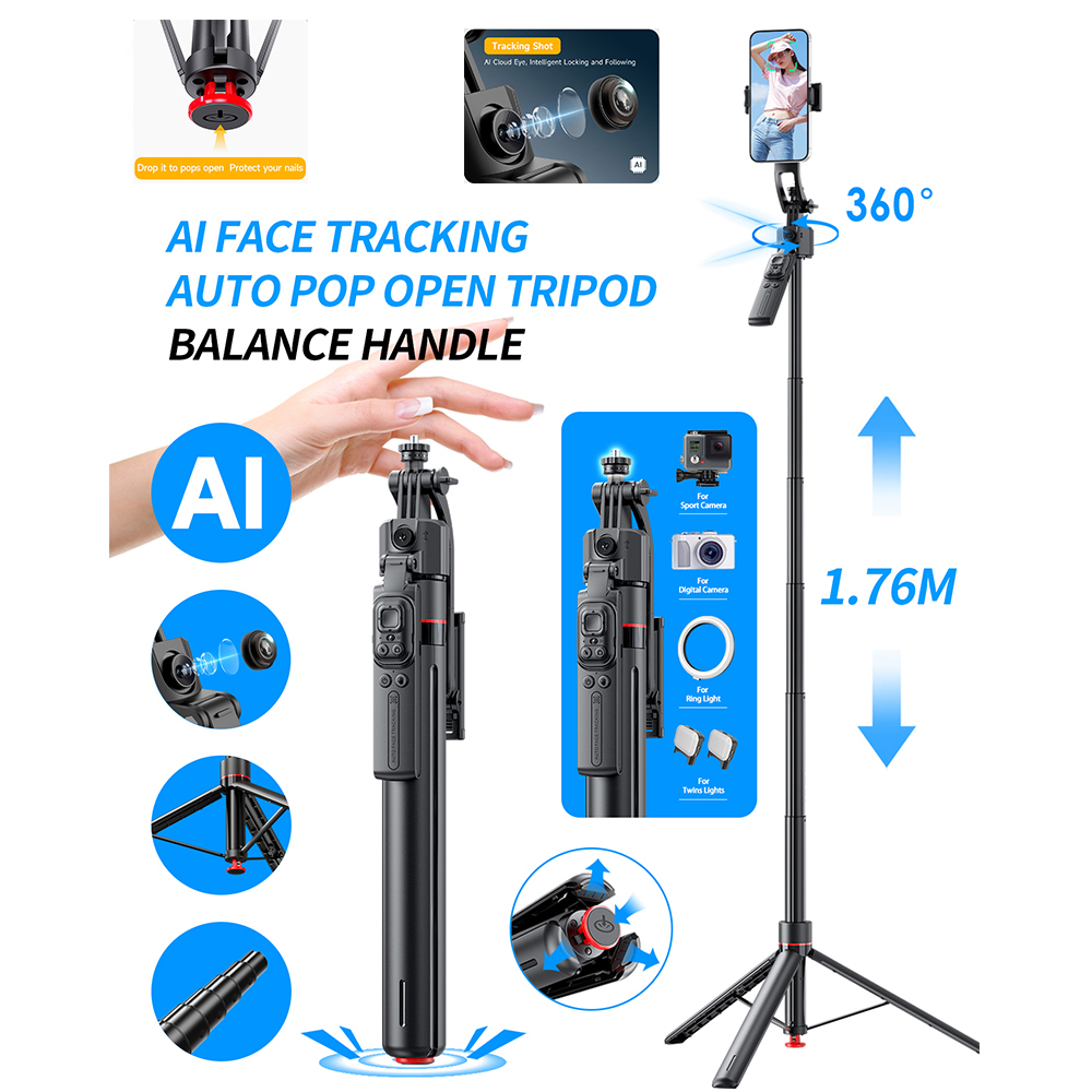 Photography Basics - AI Gimbal Trípode Jumping Selfie Stick