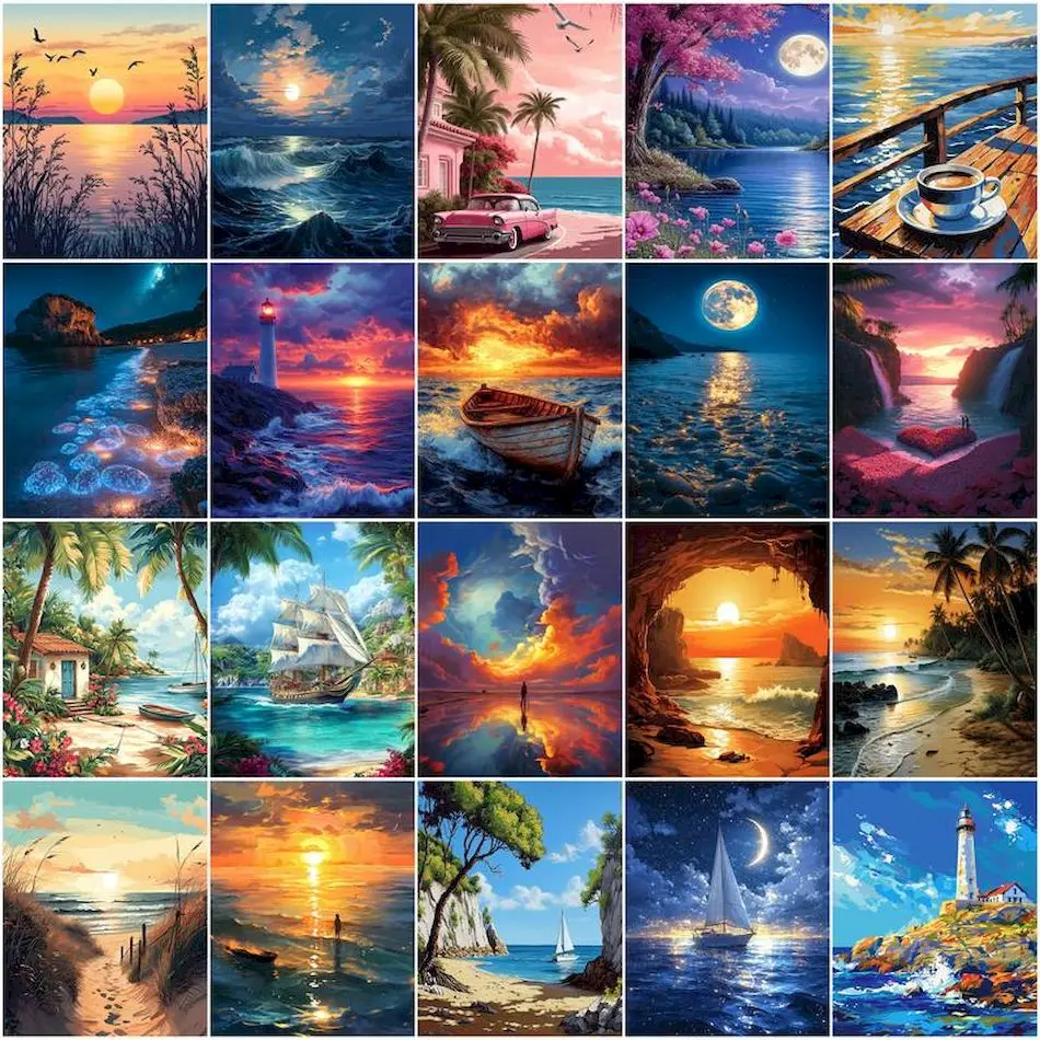Photography Design - Pinturas para pintar por números, paisajes